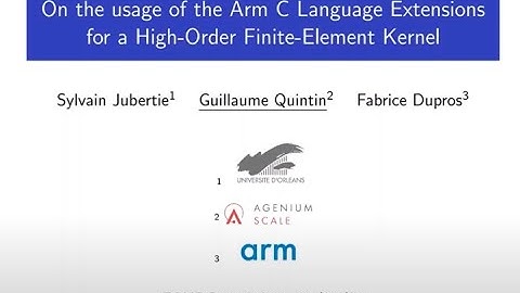 On the usage of the Arm C Language Extensions for a High-Order Finite-Element Kernel