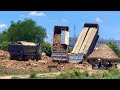 Power Machine..!! Extreme Overload Dump Truck Dozer Works Pulls Unloading Dirt Safety
