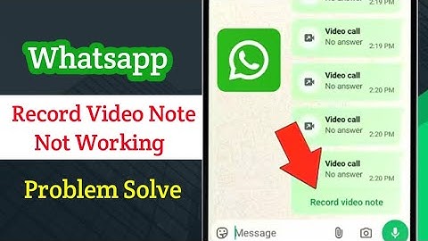 How To Fix Whatsapp Video Call Recorder Not Working 2025 | Whatsapp Record Video Note Problem