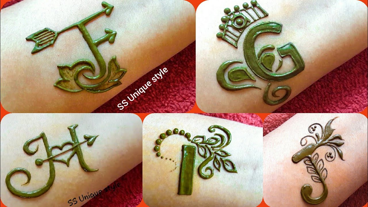 Alphabet Tattoo Mehndi Designs F G H I J Letter Tattoo Mehndi Designs For Hands Ss Unique Style Youtube
