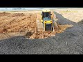 The Best SHANTUI Bulldozer Clearing Mud with Dump trucks Unloading Soils
