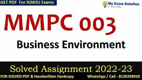 MMPC 003  SOLVED ASSIGNMENT 2022-23 | English Medium  | IGNOU Solved Assignment 2022-23
