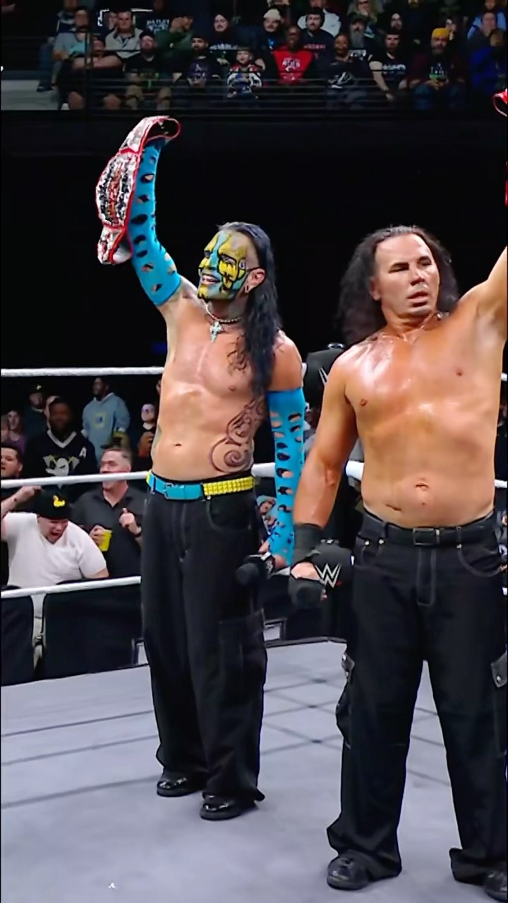 The Hardy Boyz will defend the TNA World Tag Team Titles against Fraxiom at #WWERoadblock! ?