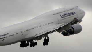 Lufthansa Boeing 747-8 - Miami Intl Takeoff