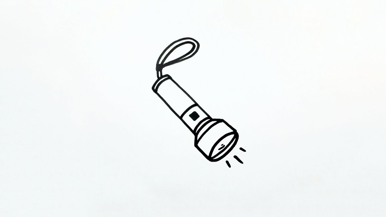 How to draw TORCH 🔦 for kids 