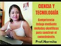 CIENCIA Y TECNOLOGIA: Competencia, Indaga mediante métodos científicos para construir conocimientos.