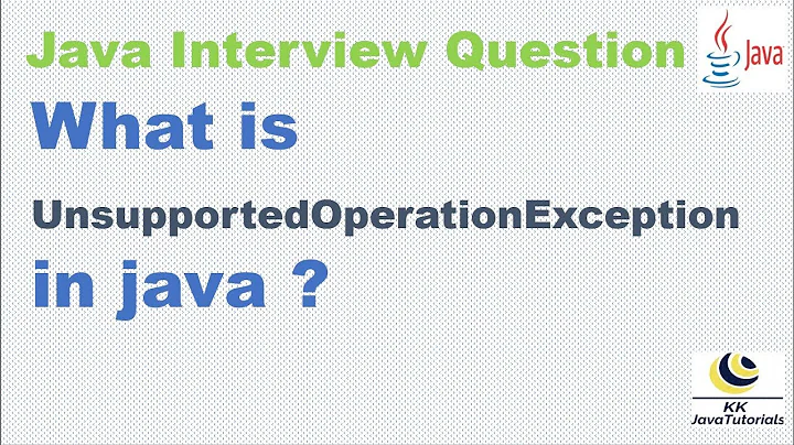 What is UnsupportedOperationException in java? || Java Collection Interview Question