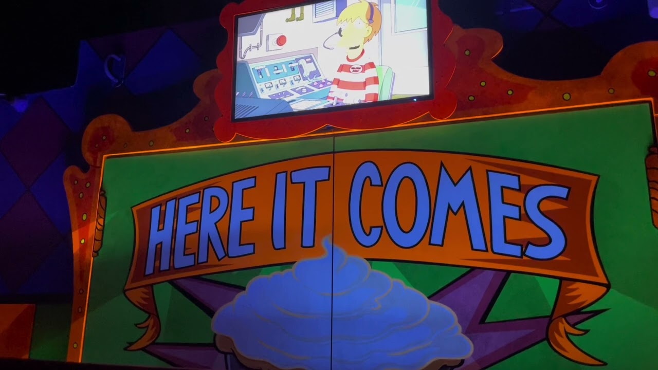 The Simpsons ride pre-show and ride