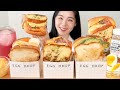 ASMR Egg Drop Sandwich Mukbang 에그드랍 샌드위치 먹방 🍳 에그드랍 추천 아보홀릭 데리야끼 바베큐 갈릭베이컨치즈 Trader joe's seasoning