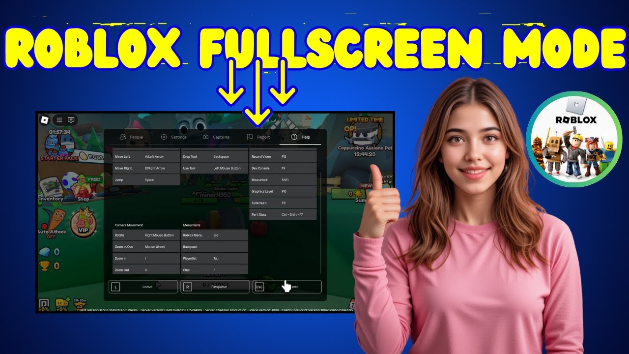 How To Play Roblox in Fullscreen on PC - Hide Taskbar - Simple Steps ...