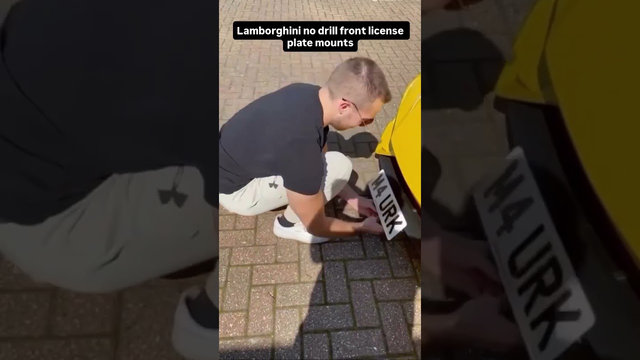 Hassle-free no-drill front license plate solutions for Lamborghini