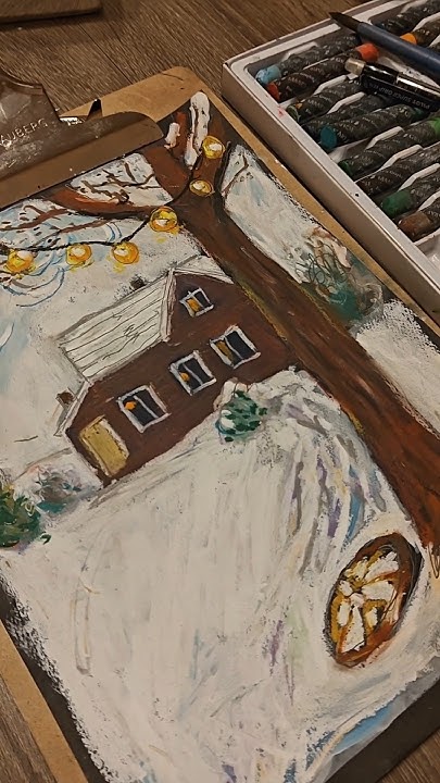 пастель на черной бумаге #пастель #масло #oilpastel - YouTube