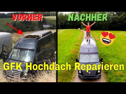 DIY Camper Projekt VW Crafter L3H3 | GFK Dach reparieren