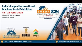 IMTOF 2024 INTERNATIONAL MACHINE TOOL FAIR, Bodor 23rd April 2024 At: Chennai Trade Centre.