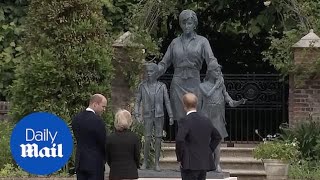Princess Diana statue unveiling in full: William and Harry reunite for special occasion