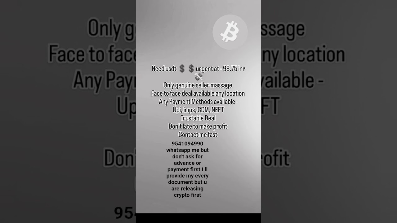 I want to sell my usdt to inr 9541094990 whatsapp