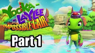 Yooka-Laylee and the Impossible Lair (2019) Switch Gameplay Walkthrough Part 1 (No Commentary)