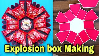 Hexagon explosion box tutorial in Tamil | chocolate explosion box making video