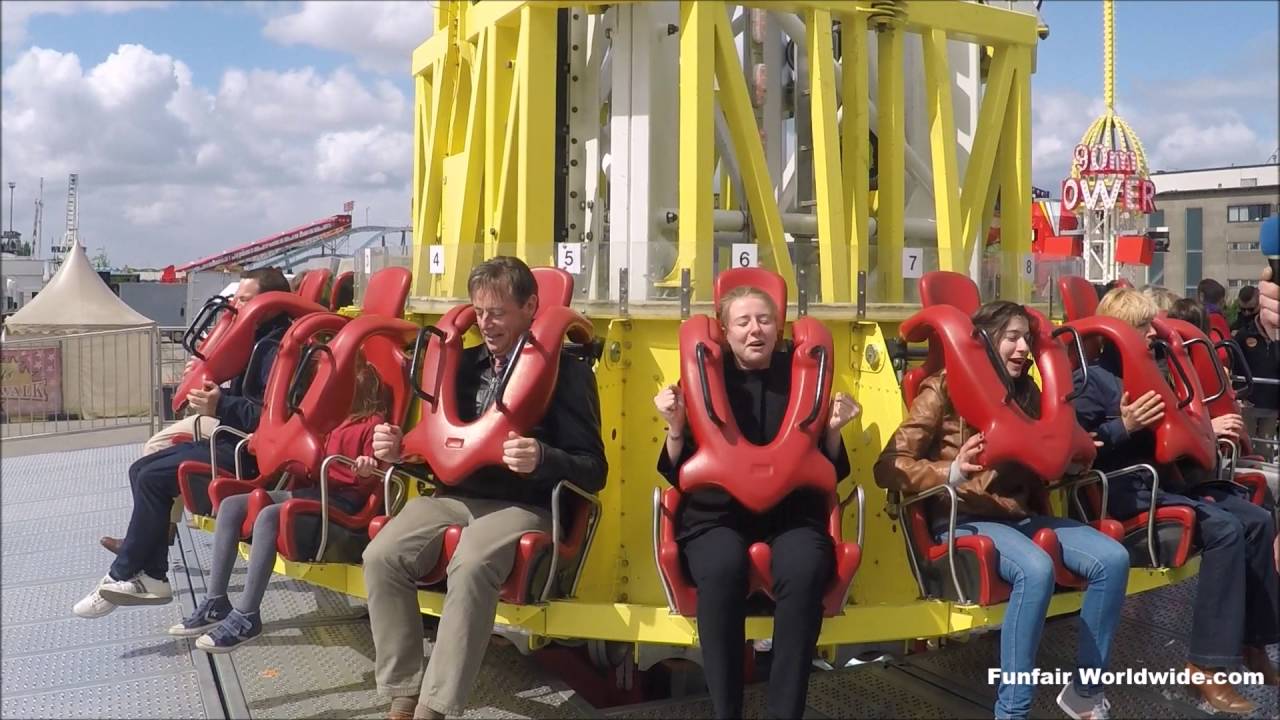 Adrenaline-Pumping Skyfall Ride THE TOWER with Bart de Wever at Sinksenfoor Antwerpen 2016 🇧🇪
