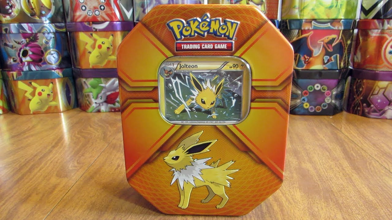 Jolteon Pokemon Card Tin Opening - YouTube