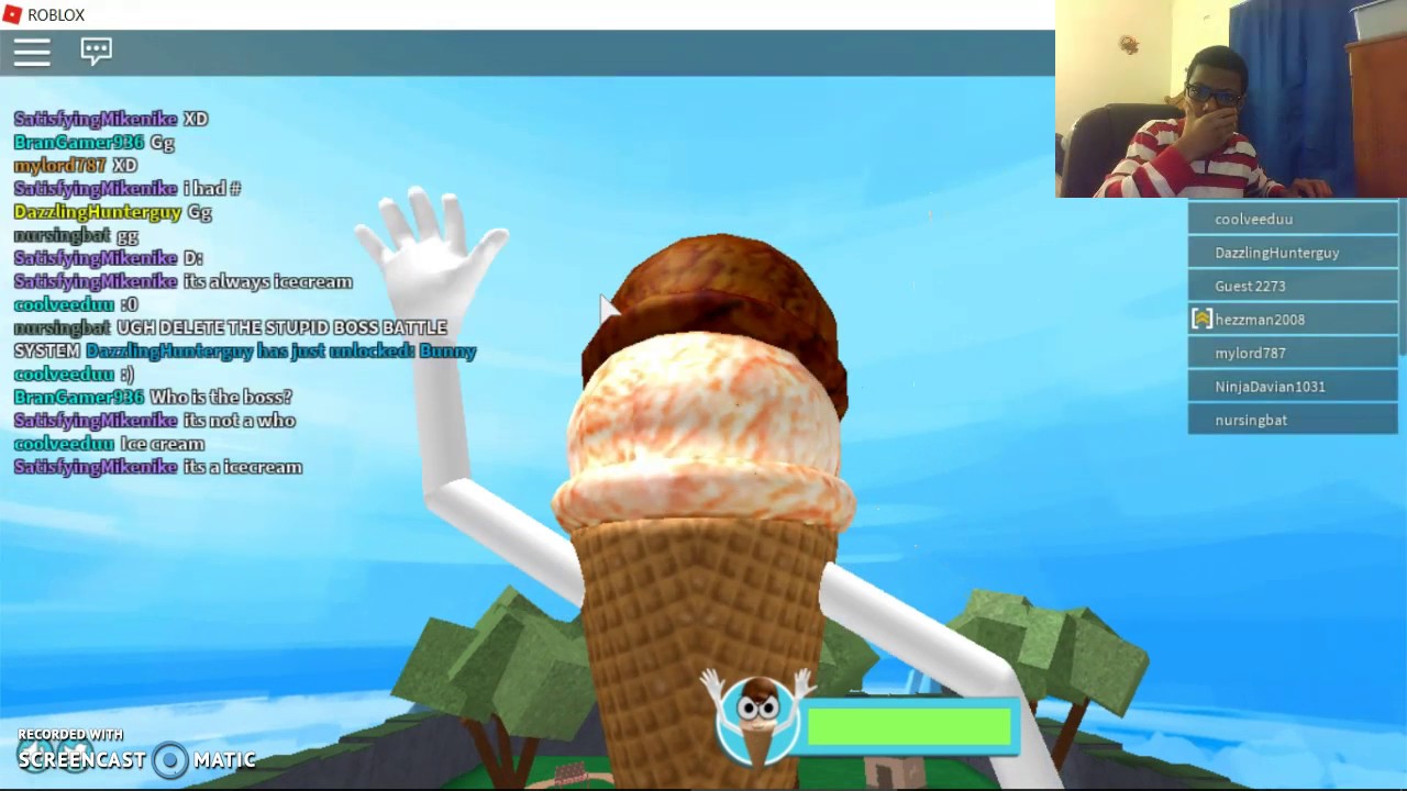 Hitting A Giant Ice Cream Cone Icebreaker Roblox Youtube - fighting a giant ice cream cone on roblox ice breaker