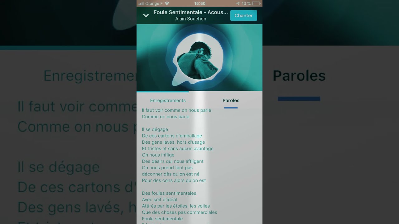 Foule sentimentale acoustique karaoke