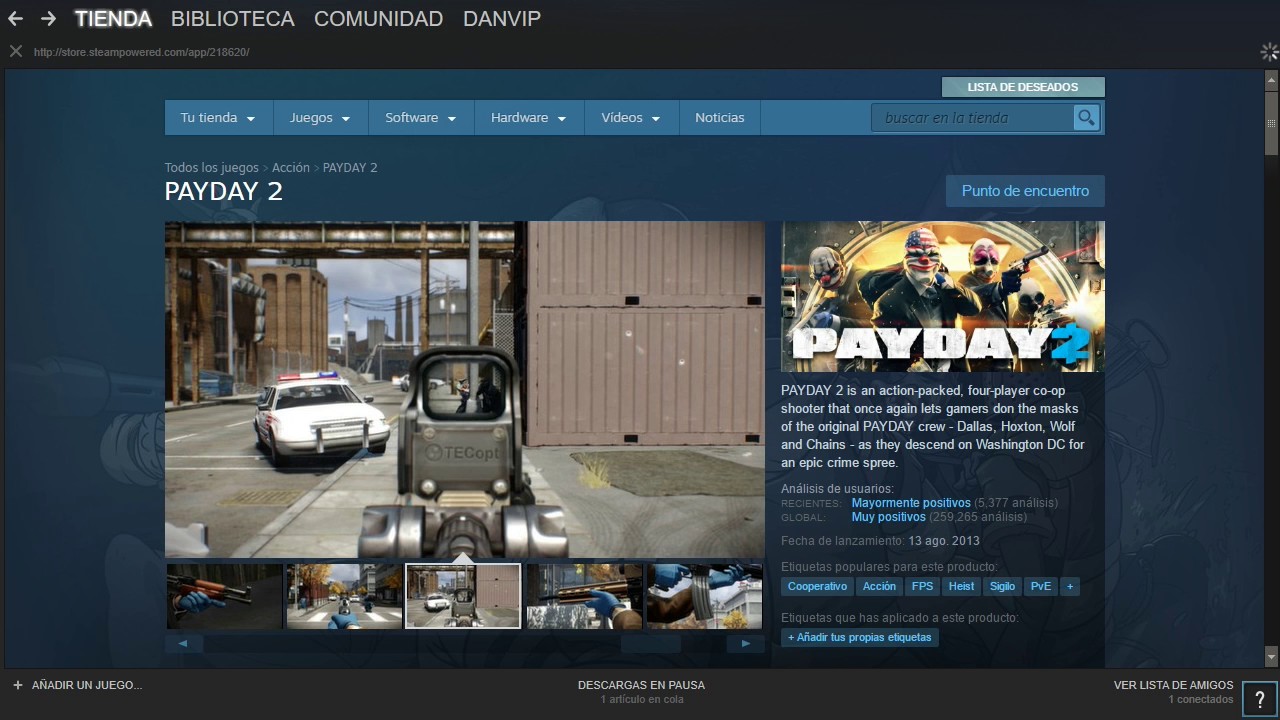 PayDay 2 fica gratuito na Steam por tempo limitado • Gamer Dungeon