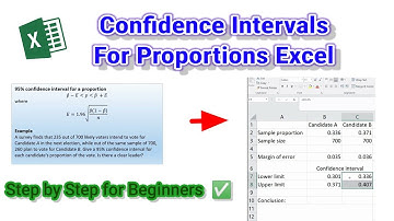 Confidence Intervals For Proportions Excel