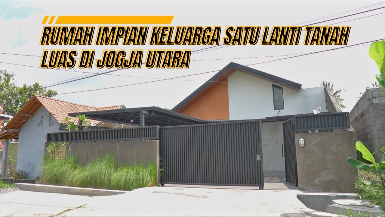 RUMAH TANAH LUAS MEWAH MASIH BARU SEMI FURNISHED  SATU LANTAI DI JOGJA UTARA JARANG ADA