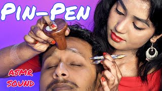 100th Videos Special Pin-Pen Massage Therapy | Face Massage With Pin-Pen Instrument | Neck Cracking