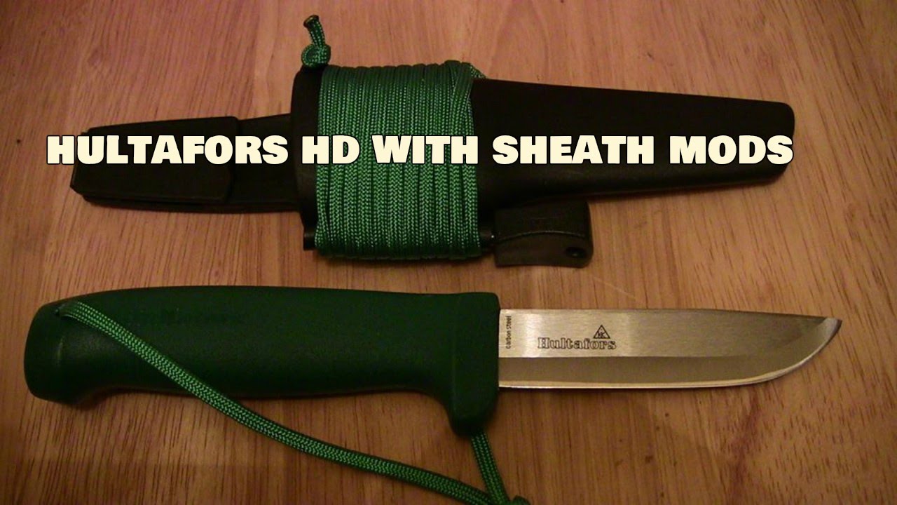BUSHCRAFT KNIFE Hultafors HD knife with sheath mods YouTube