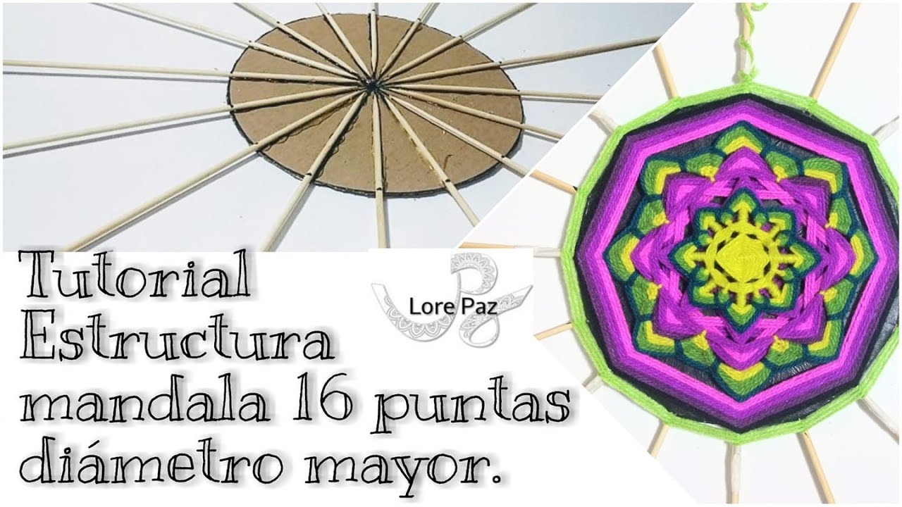 Como hacer estructura para mandala mayor tamaño.