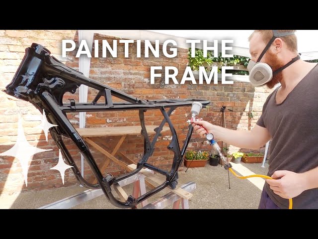 Motorcycle Frame Painting Diy [2K Black] Honda Cb750 Cafe Racer Project |  09 - Youtube