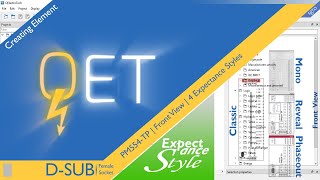 QET QElectroTech, Creating Element :  PM554-TP | ABB PLC | Front View | Expectance Style