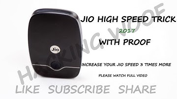 How To Increase Jio|JioFi| Speed|2018|100% Working| Method updated 2018 with PROOF