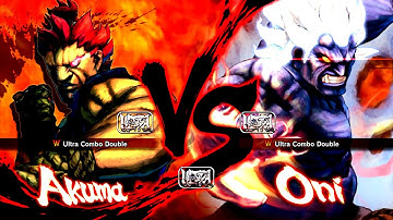 Akuma vs Oni (Hardest AI CPU) - Ultra Street Fighter 4