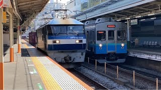 東海道線普通富士行き211系1439MSS4 +211系GG6と回送E233系4527MU633+E233系E-52、EF210-108、伊東線普通伊豆急下田行き8000系5635MTA6+TB6！