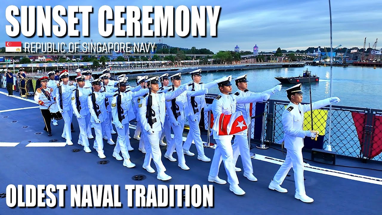 Sunset Ceremony - Oldest Naval Tradition - RSS Resolution - Navy@Vivo 2025, Singapore 🇸🇬 [4K]