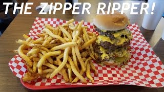 Dave's Burger Barn's "Zipper Ripper" Burger Challenge