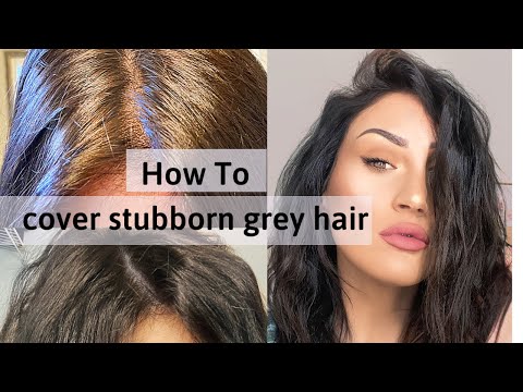 HOW TO COVER STUBBORN GRAY WHITE  HAIR TUTORIAL 2020