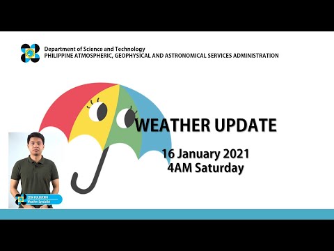 Public Weather Forecast at 4:00 AM January 16, 2021