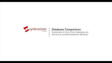 How to Compare Excel Databases - Synkronizer Excel Compare Tool