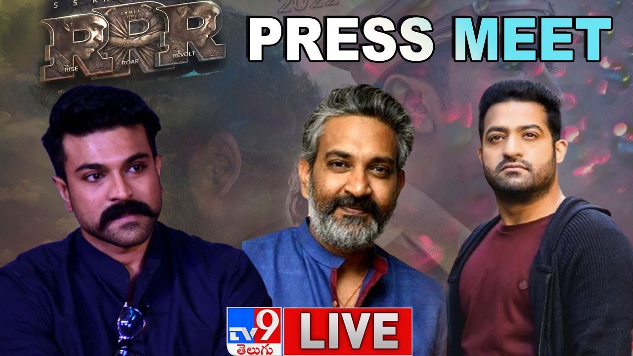 RRR Team Press Meet LIVE : Jr NTR, Ram Charan, SS Rajamouli - TV9