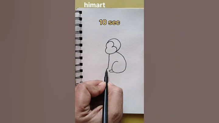 Easy drawing with number #monkey #shorts #viral #art 🐒