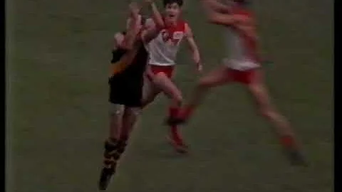 Jeff Hogg eye injury - Rd 9 1992 Richmond v Sydney...