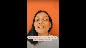 3 reasons to start your Maths IA in Summer break #shorts #ytshorts #mathsia