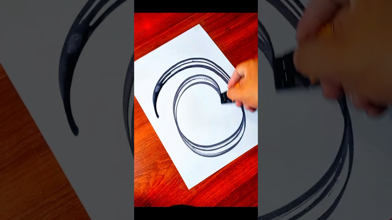 Black Ink Creates a Beautiful Allah Name 🖤✨ | Arabic Calligraphy Art #Shorts