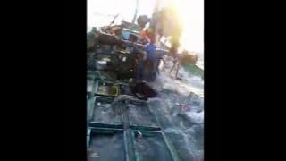 Detik -detik kapal cantrang di terjang Ombak