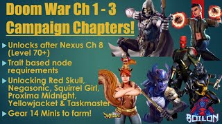 ULTIMATE Doom War Campaign Guide! Chapter 1 to 3! Marvel Strike Force