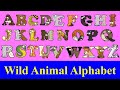 Wild animals az for kids  alphabetimals abc  alphabet animal az  abc animal flashcards